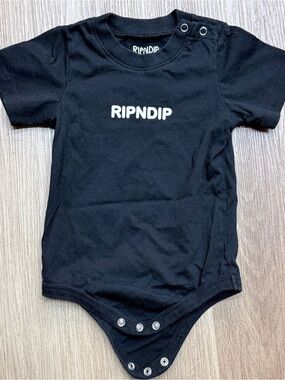 Ripndip Black Baby One-Piece Bodysuit Pet Kitties 12-18m